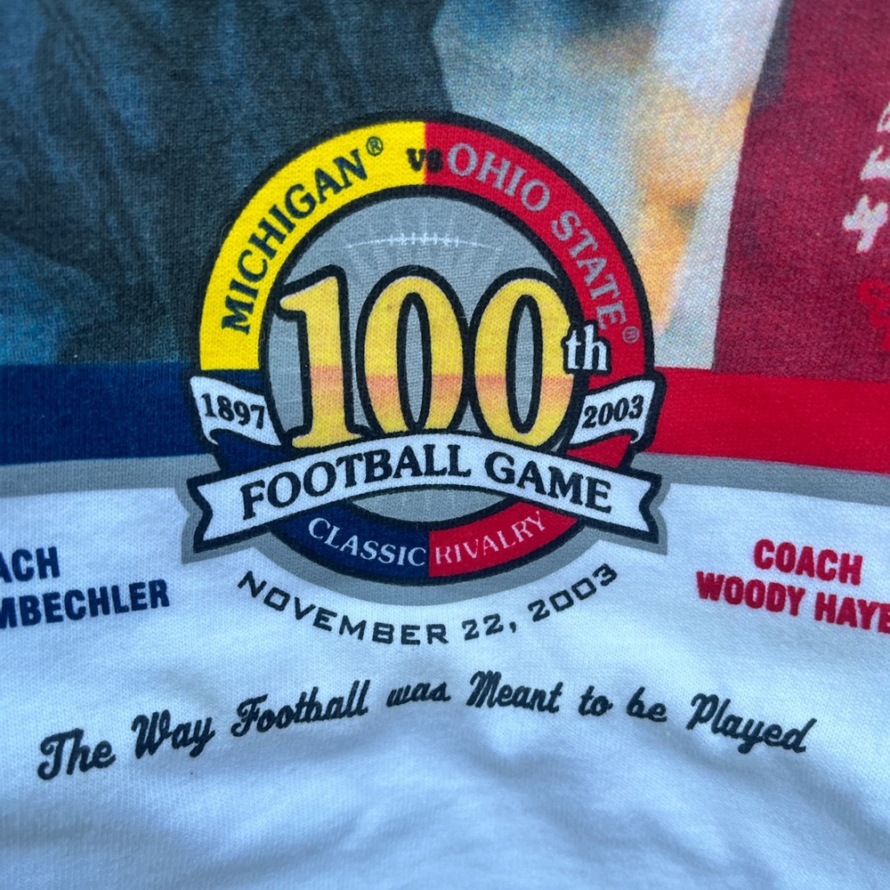 J2 SPORT | NWT Deadstock White Graphic T-Shirt - The Game Michigan 2003 XL - Picture 3 of 5